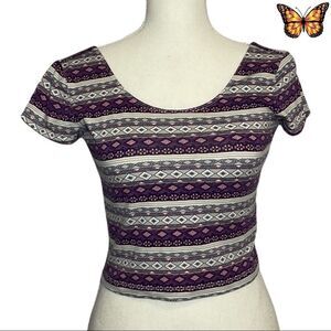 GARAGE Printed Crop Top Size Medium